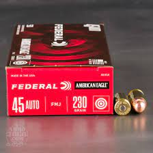 1000 Rounds of 45 ACP Ammo by Federal American Eagle